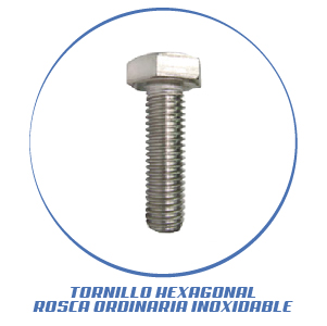 TORNILLO HEXAGONAL ROSCA ORDINARIA INOXIDABLE