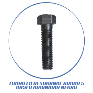TORNILLO HEXAGONAL GRADO 5 ROSCA ORDINARIA NEGRO