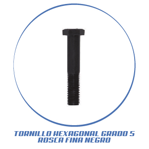 TORNILLO HEXAGONAL GRADO 5 ROSCA FINA NEGRO