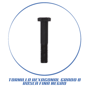 TORNILLO HEXAGONAL GRADO 8 ROSCA FINA NEGRO
