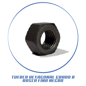 TUERCA HEXAGONAL GRADO 8 ROSCA FINA NEGRO