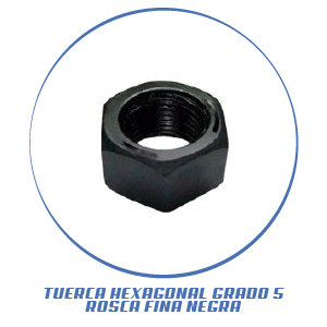 TUERCA HEXAGONAL GRADO 5 ROSCA FINA NEGRO