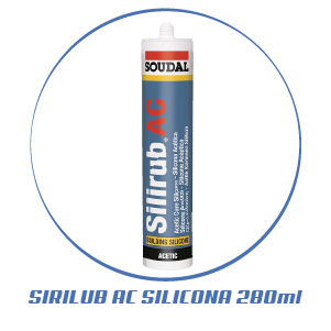 SILICONA ACETICA SILIRUB AC 280 ml SOUDAL