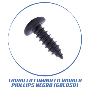 TORNILLO LAMINA CILINDRICO PHILLIPS NEGRO (GOLOSO)