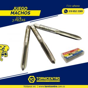 JUEGO MACHOS UNC  1/4  3 PIEZAS - SKC