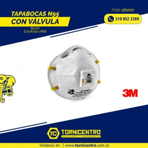 TAPABOCAS N95 C/VALVULA 8210V