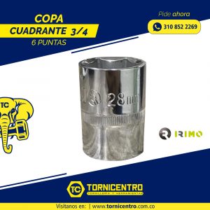 COPA CUADRANTE 3/4 6 PUNTAS