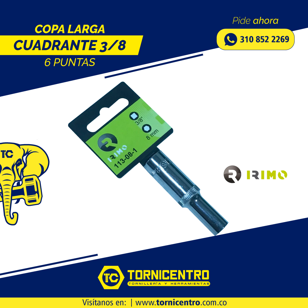 COPA LARGA CUADRANTE 3/8 6 PUNTAS