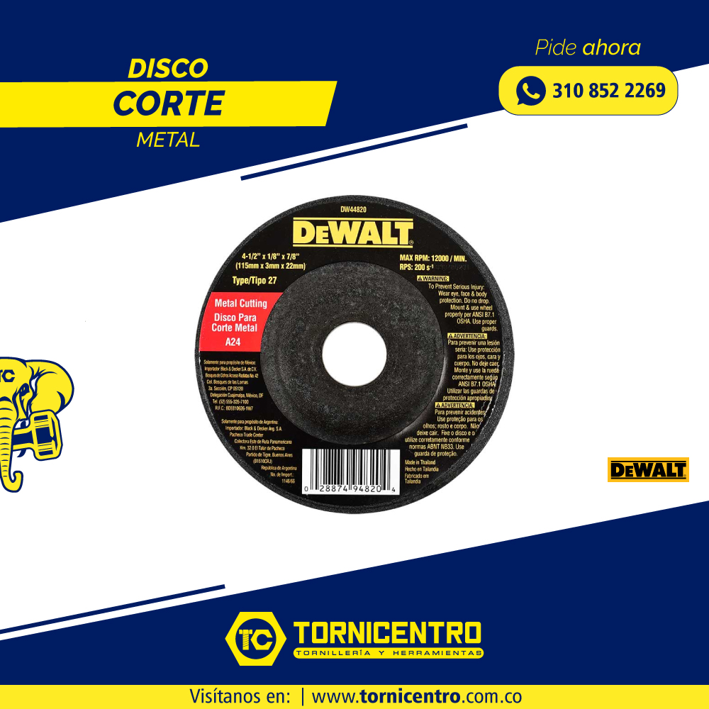 DISCO CORTE METAL
