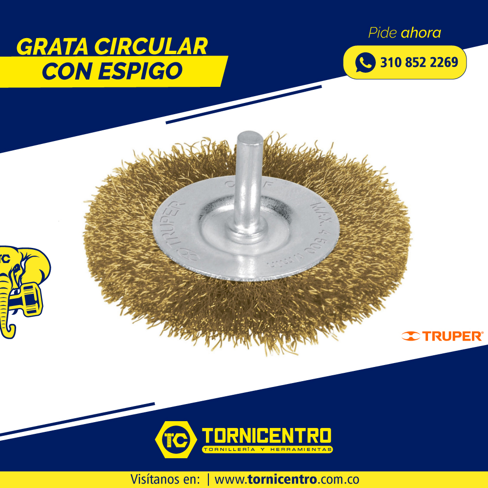 GRATA CIRCULAR CON ESPIGO