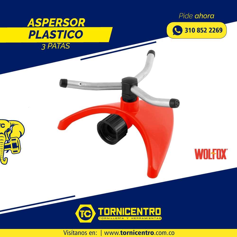 ASPERSOR PLASTICO TRES PATAS