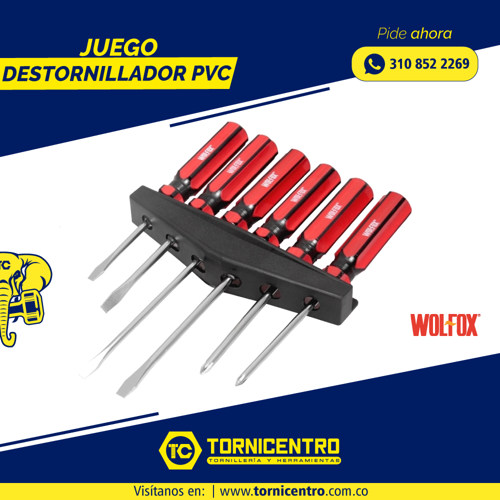 JUEGO DESTORNILLADORES PVC