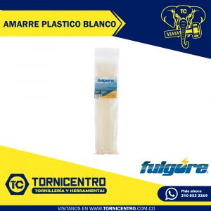 AMARRE PLASTICO BLANCO 18"