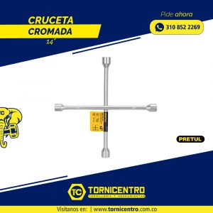CRUCETA CROMADA 14"
