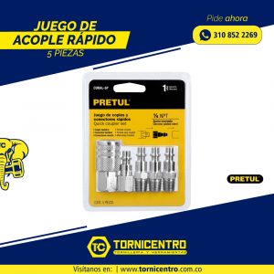 JUEGO ACOPLE RAPIDO 5 PIEZAS