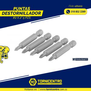 PUNTAS DESTORNILLADOR #2 X 2" 5 PZS