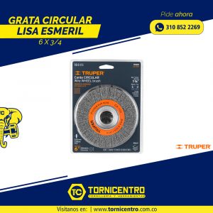 GRATA CIRCULAR LISA  ESMERIL 6 X 3/4