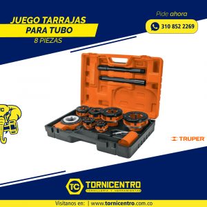 JUEGO TARRAJAS PARA TUBO 8PZ