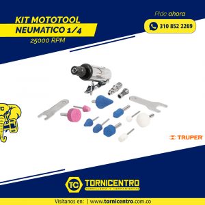 KIT MOTOTOOL NEUMATICO 1/4 25000 RPM