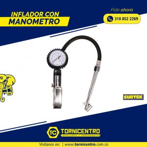 INFLADOR CON MANOMETRO
