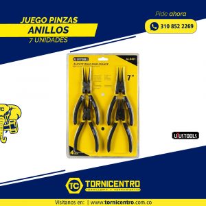 JUEGO PINZAS ANILLOS X 7 UNIDADES