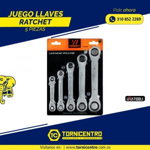 JUEGO LLAVES RATCHET X 5 PIEZAS