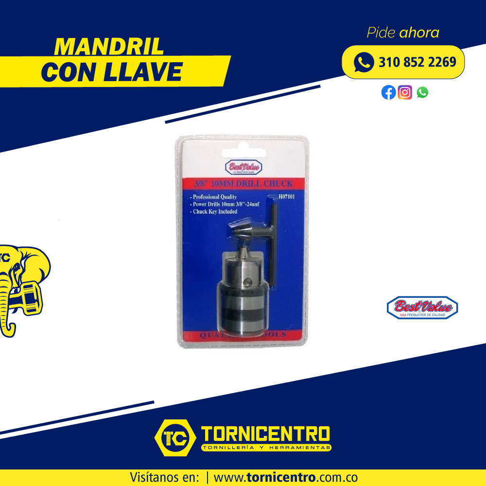 MANDRIL CON LLAVE - BEST VALUE