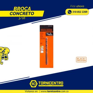 BROCA CONCRETO 3/16 - BLACK & DECKER