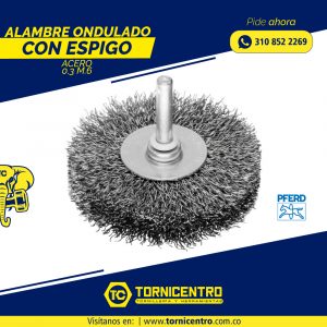 ALAMBRE ONDULADO CON ESPIGO ACERO 0.3 M.6