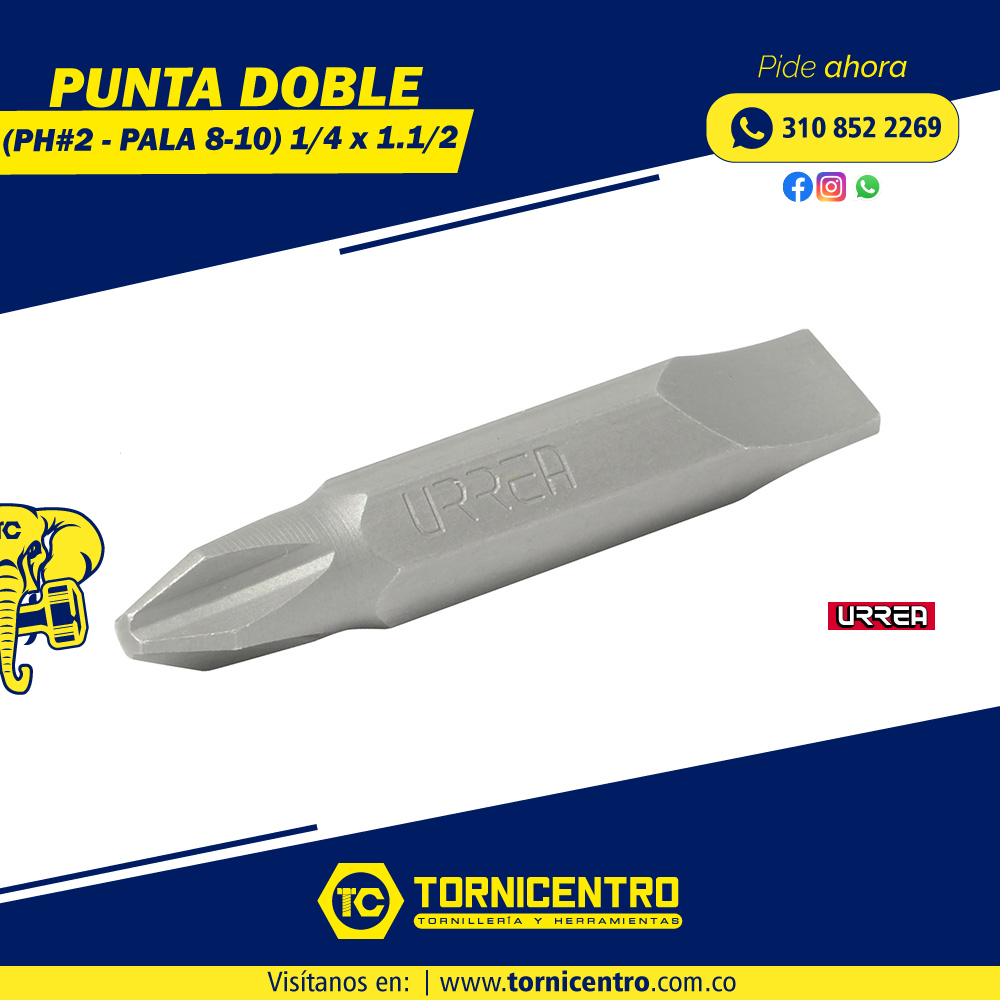 PUNTA DOBLE (PH#2 - PALA 8-10) 1/4 x 1.1/2