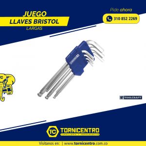 JUEGO LLAVES BRISTOL LARGAS - TOOLCRAFT