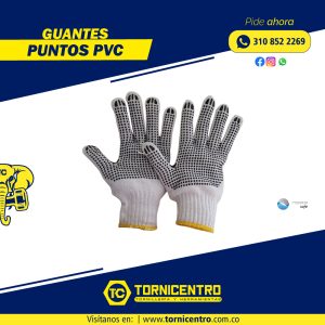 GUANTES PUNTOS PVC