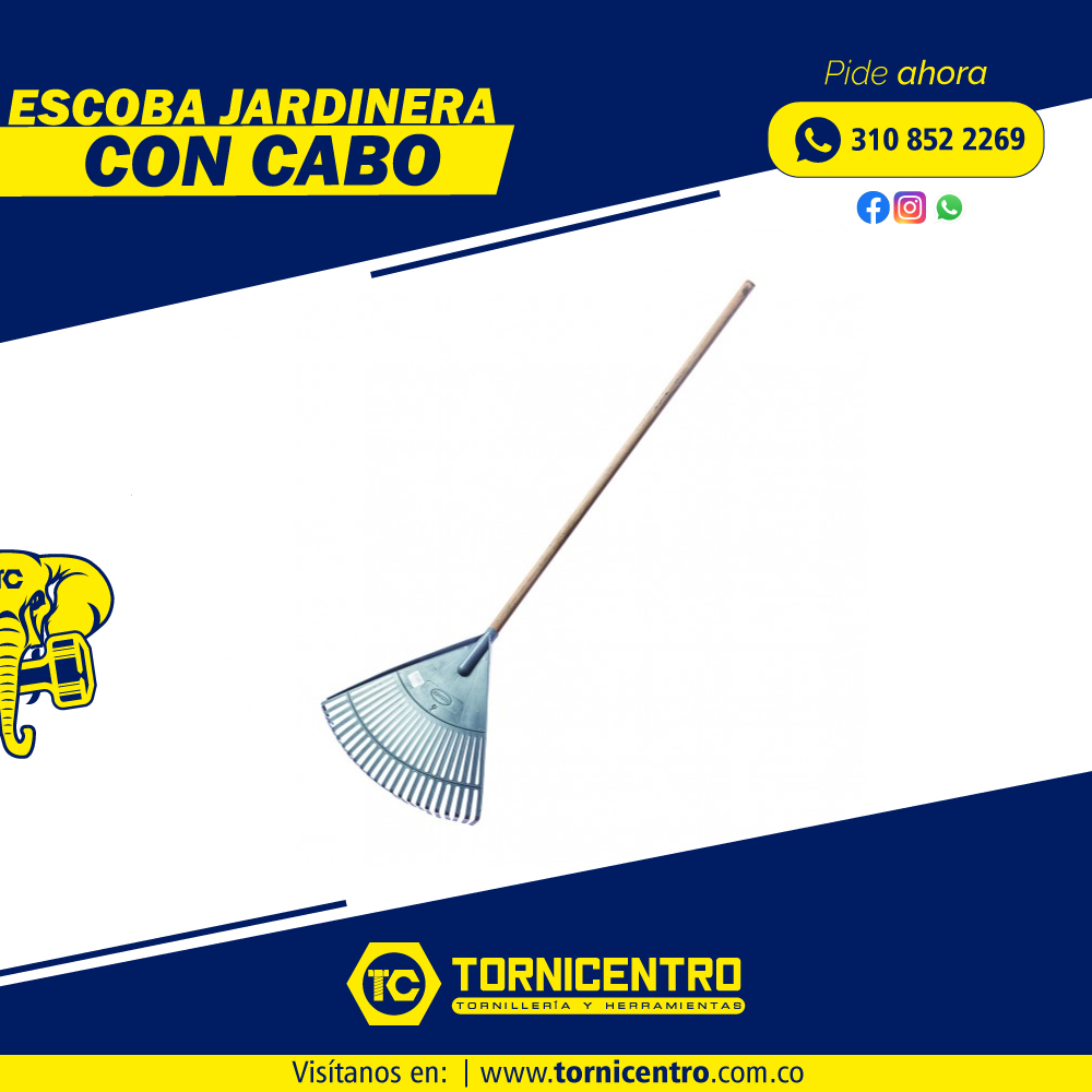 ESCOBA JARDINERIA CON CABO