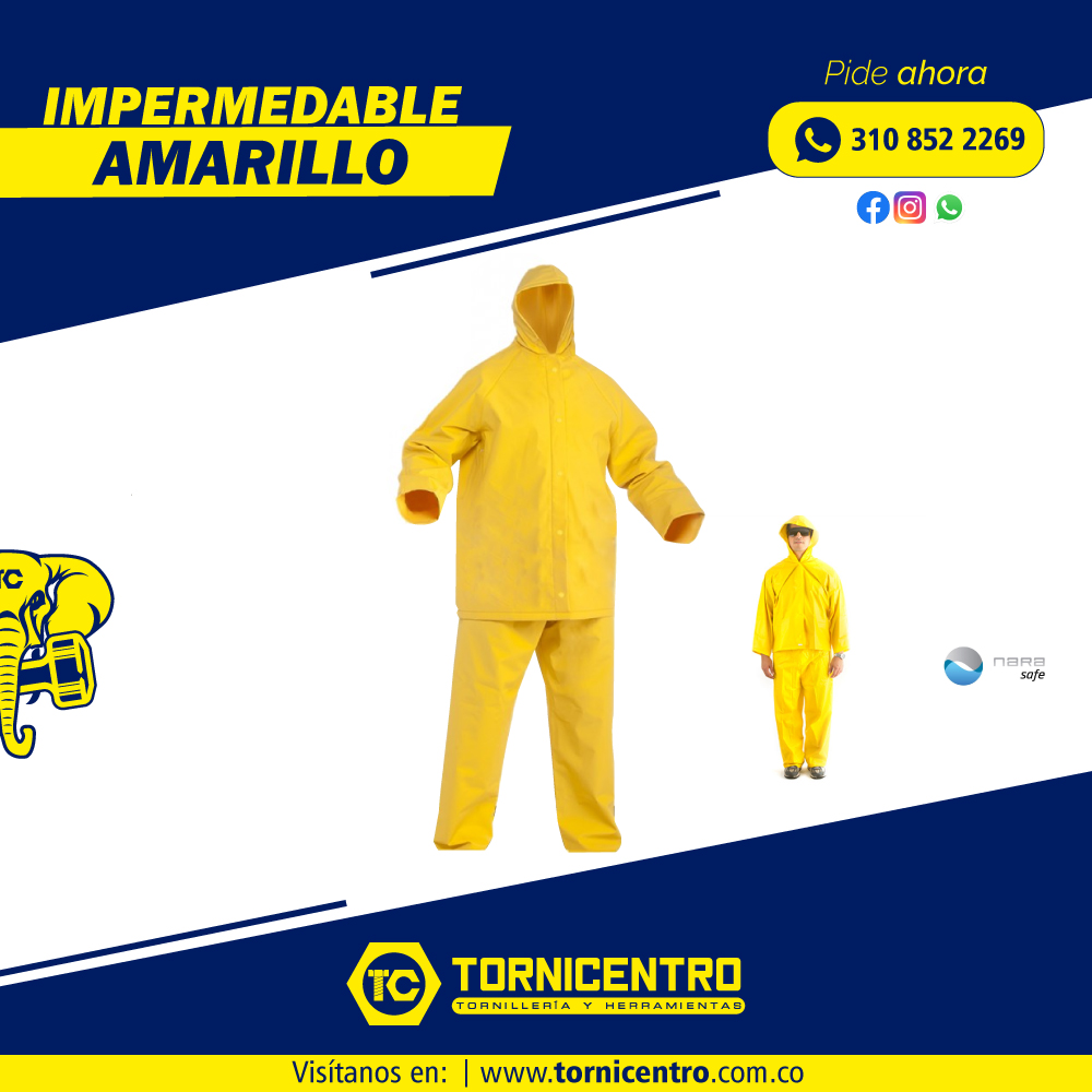 IMPERMEABLE AMARILLO 2 PIEZAS