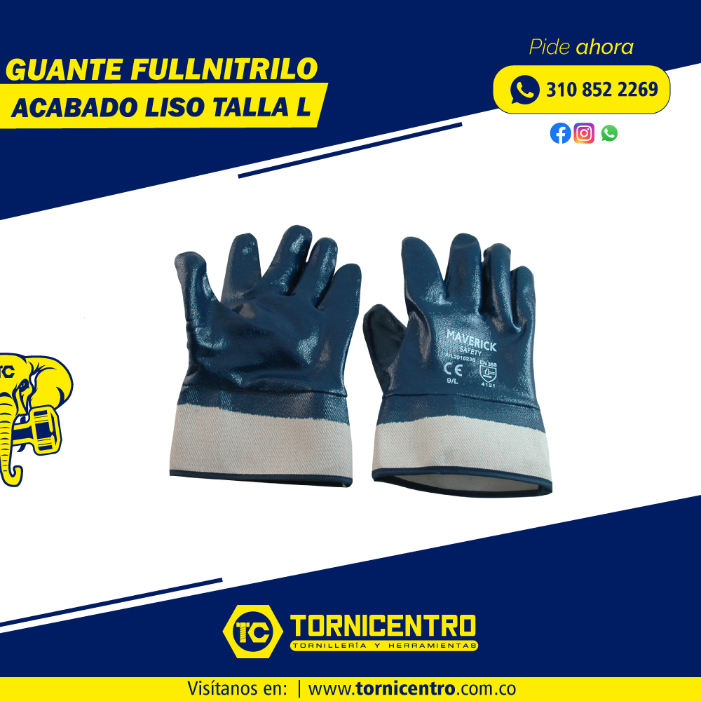 GUANTE FULLNITRILO ACABADO LISO