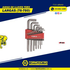 JUEGO LLAVES TORX LARGAS - FORCE