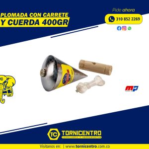 PLOMADA CON CARRETE Y CUERDA