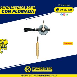 CINTA METRICA CON PLOMADA