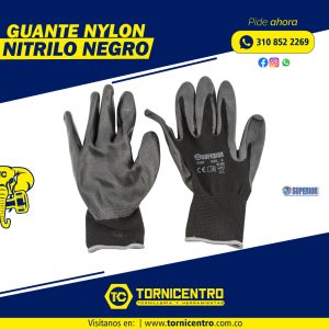 GUANTE NYLON NITRILO NEGRO