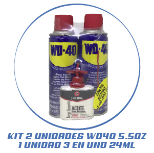 KIT  WD40 5.5 OZ + 3 EN UNO 24ML